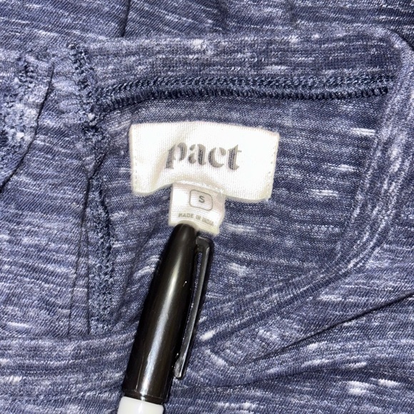 Pact The Mix Tee Dress in Heathered Navy Blue Sz. Small - NWOT - Picture 9 of 9